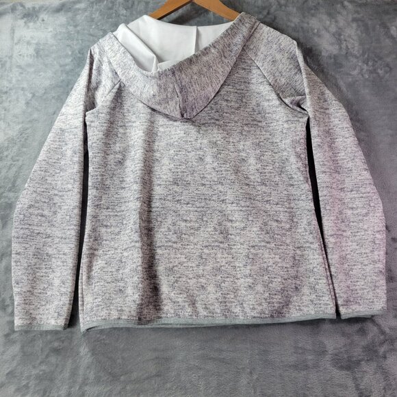 Womens Grey Aztec Print Hoodie Large 100% Cotton Pullover Casual Boho Southwest - Picture 10 of 11